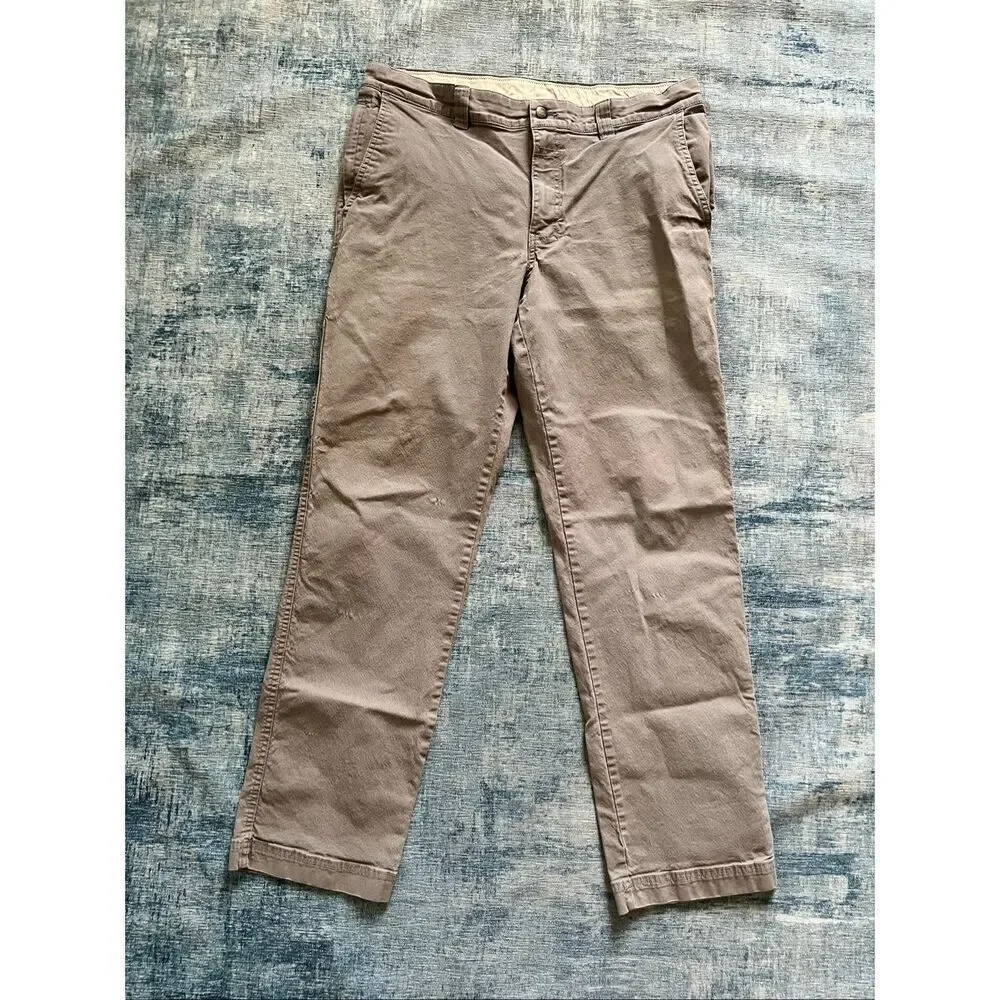 Columbia Khaki Gray Regular Fit Straight Leg Flex Pants 36 x 31
